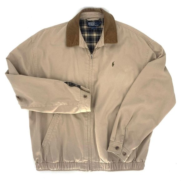 beige polo jacket